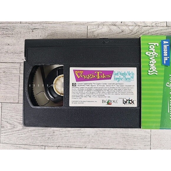 VeggieTales God Wants Me To Forgive Them Lesson In Forgiving VHS Vintage Cartoon - Picture 3 of 3